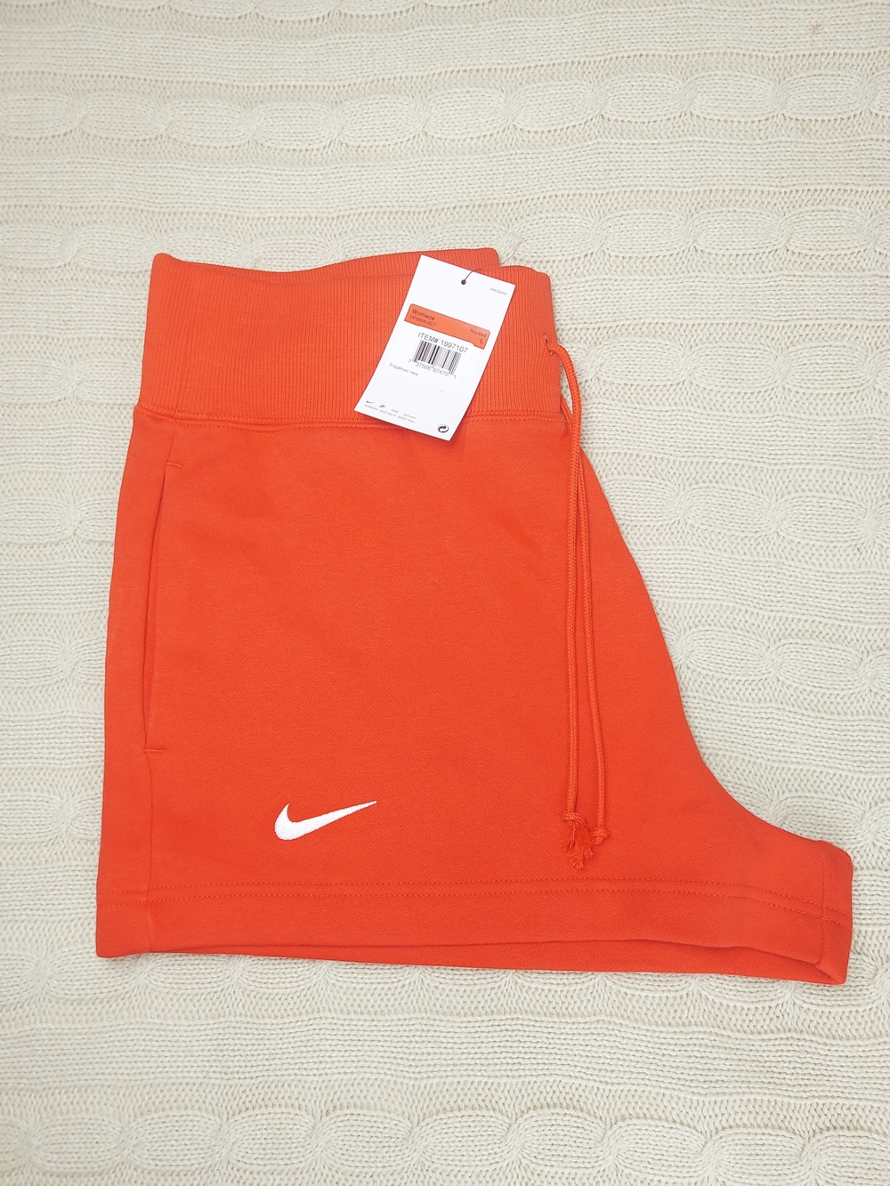 Nike Phoenix Red Fleece Athletic Shorts Women's Size Large NWT Preppy Vacation